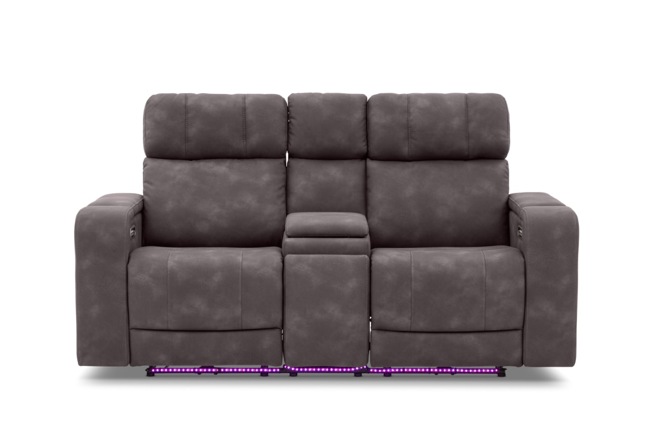 LAS VEGAS FABRIC Media 2 Seater Electric Recliner with Console – image 8 of 38