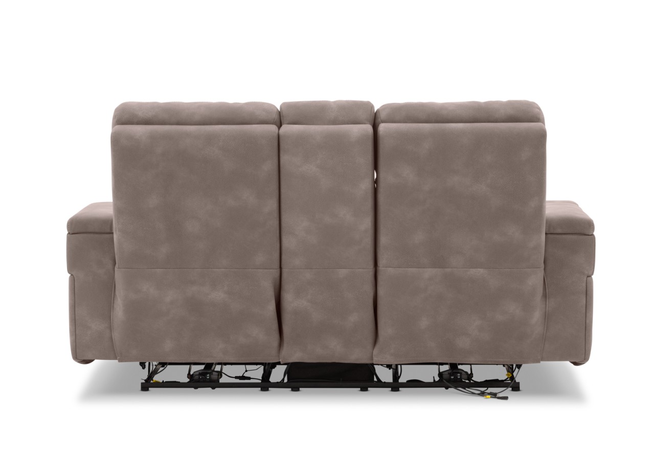 LAS VEGAS FABRIC Media 2 Seater Electric Recliner with Console – image 20 of 33