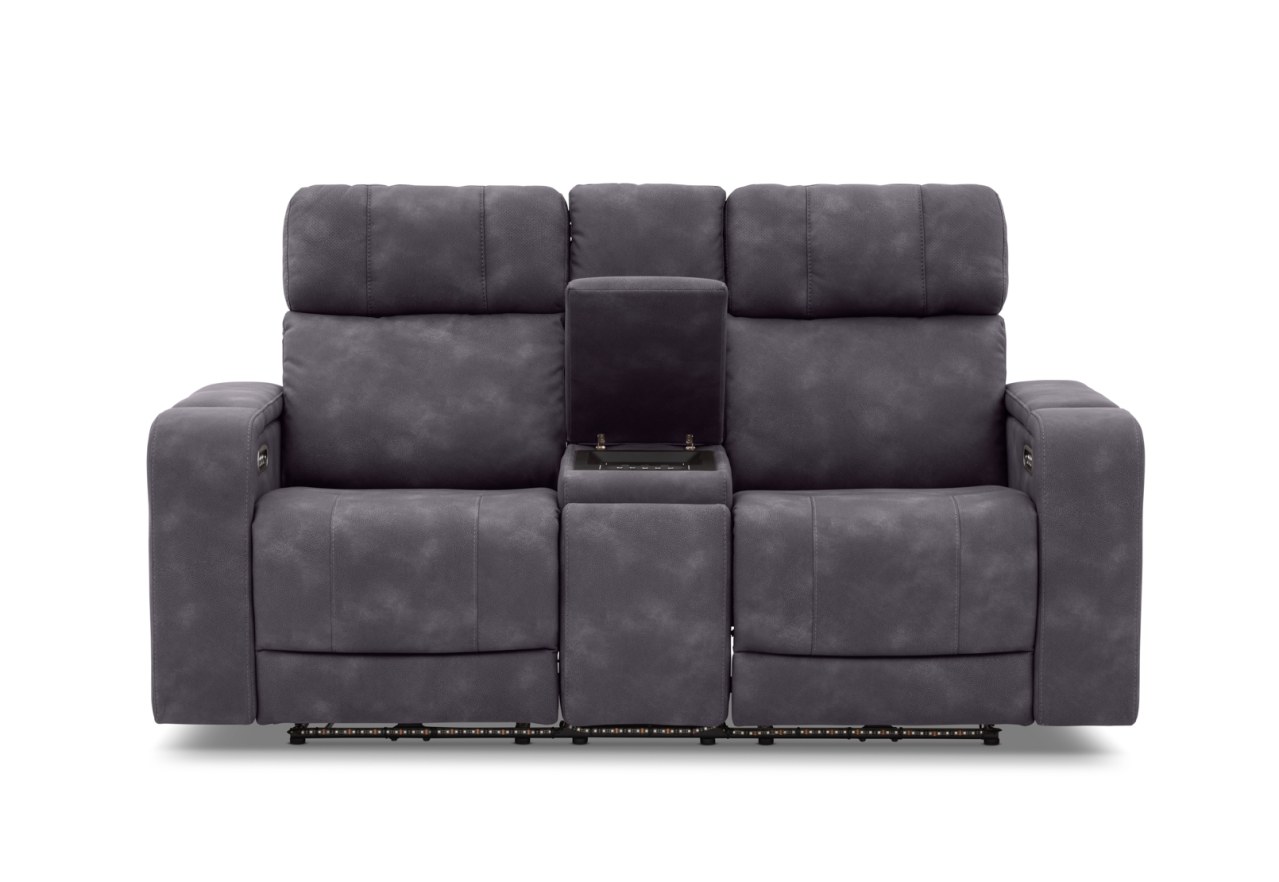 LAS VEGAS FABRIC Media 2 Seater Electric Recliner with Console – image 8 of 33