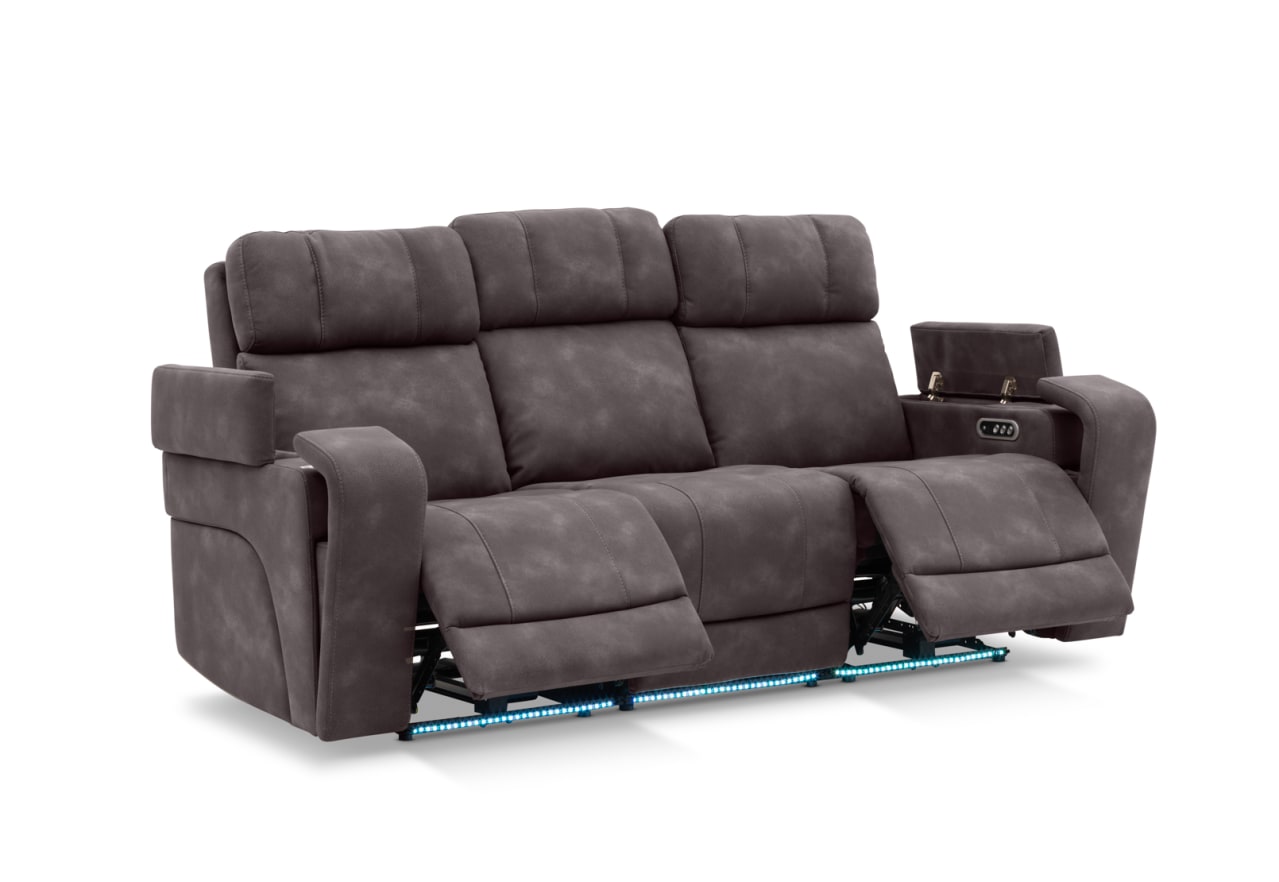 LAS VEGAS FABRIC Media 3 Seater Electric Recliner with Drop Down Table – image 17 of 40