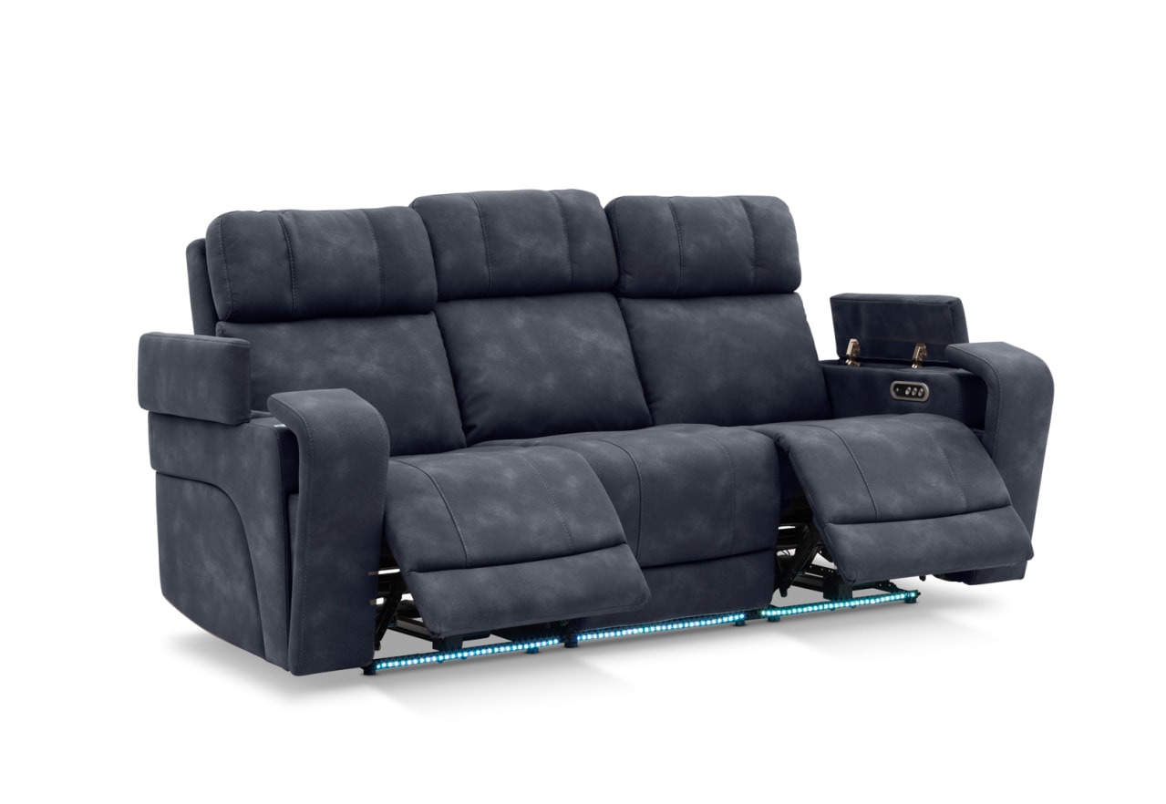 LAS VEGAS FABRIC Media 3 Seater Electric Recliner with Drop Down Table – image 16 of 35