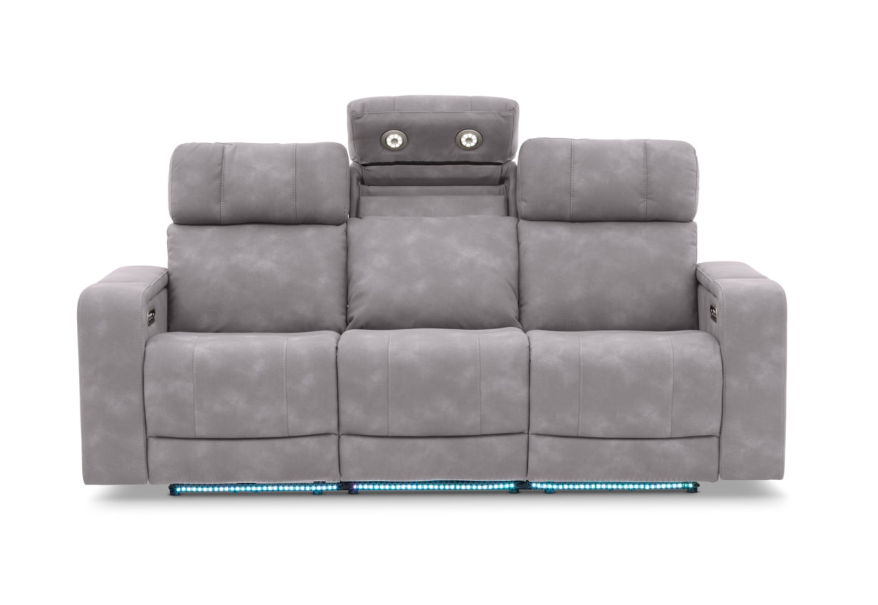 LAS VEGAS FABRIC Media 3 Seater Electric Recliner with Drop Down Table – image 9 of 35