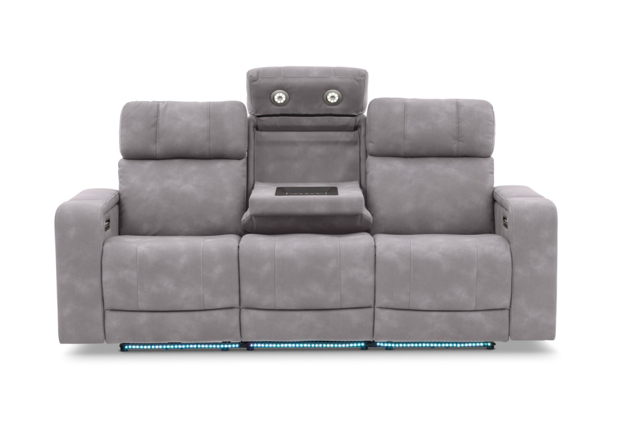 LAS VEGAS FABRIC Media 3 Seater Electric Recliner with Drop Down Table – image 10 of 35