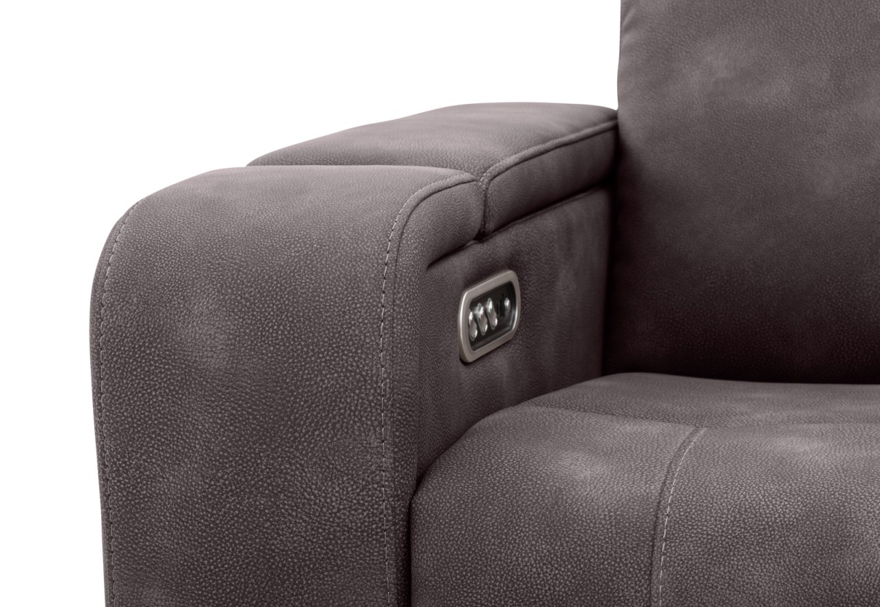 LAS VEGAS FABRIC Media Electric Recliner – image 24 of 34