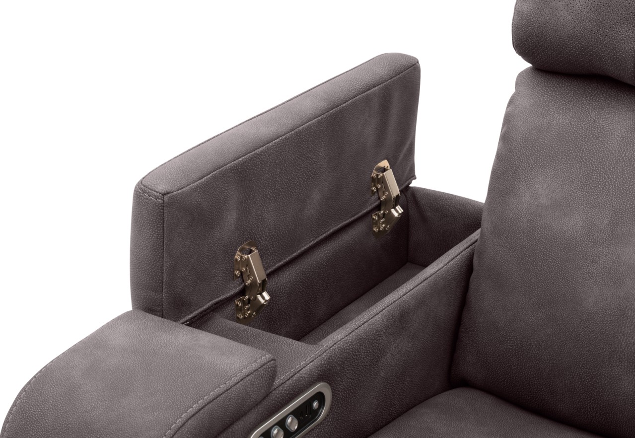 LAS VEGAS FABRIC Media Electric Recliner – image 25 of 34