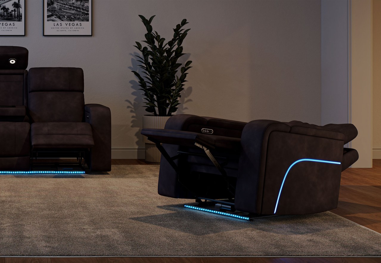 LAS VEGAS FABRIC Media Electric Recliner – image 34 of 34