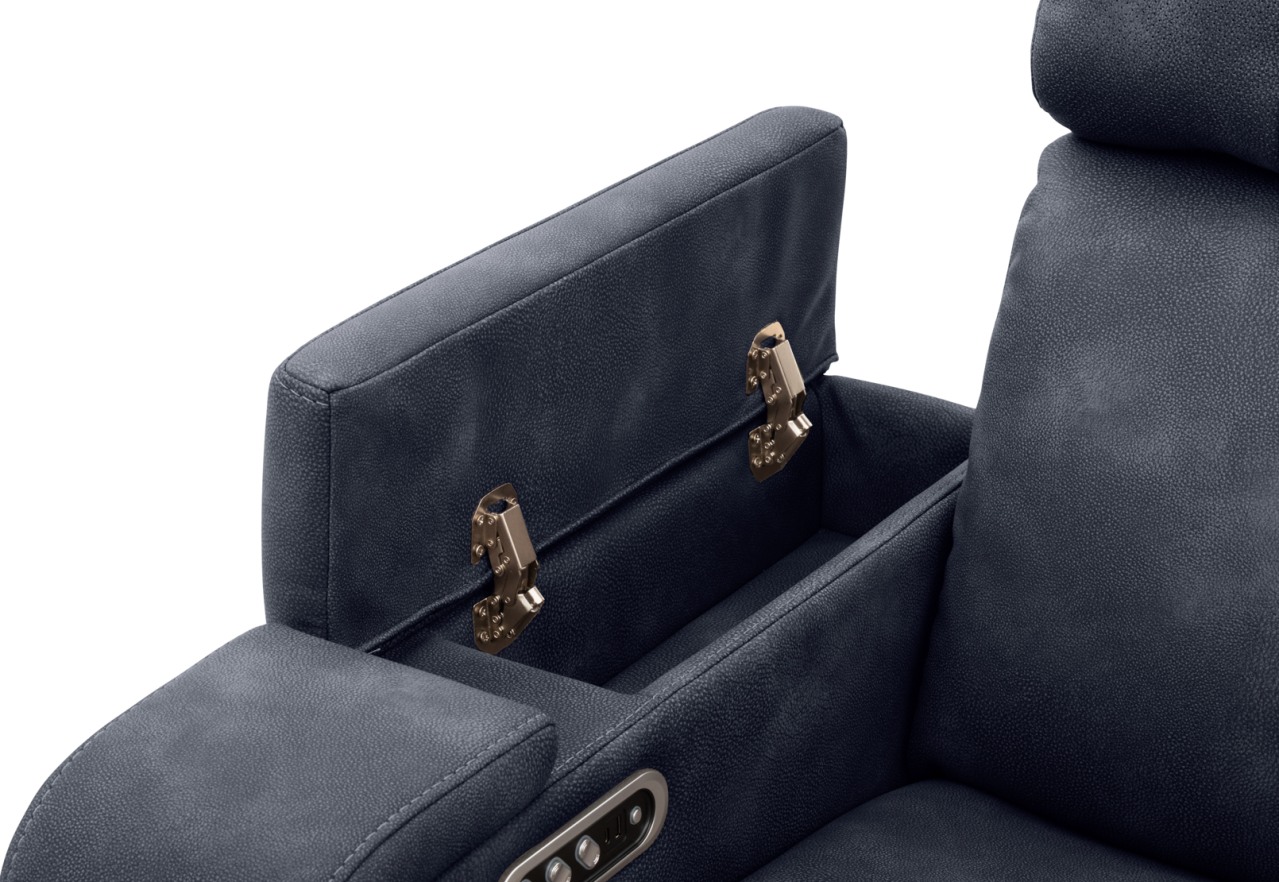 LAS VEGAS FABRIC Media Electric Recliner – image 24 of 28