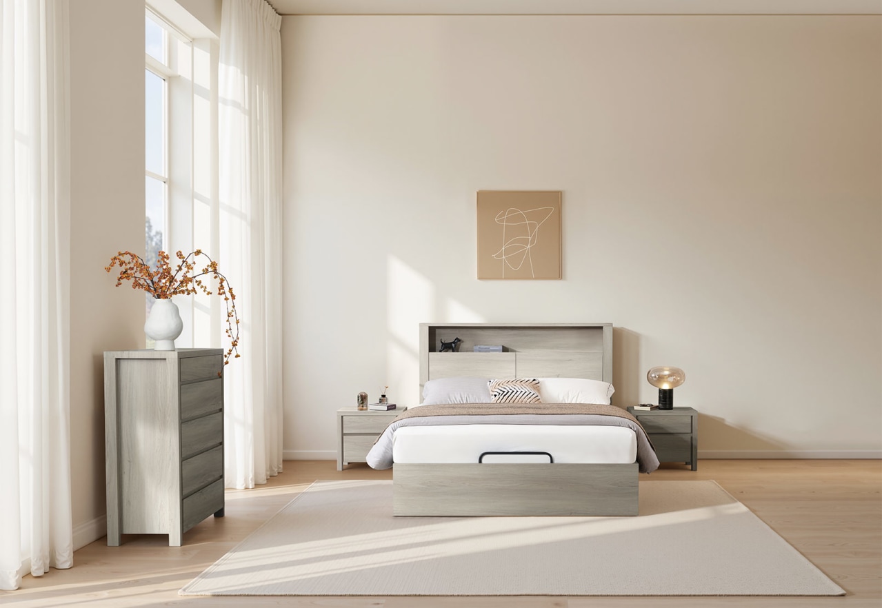 ARMOY 4PCE QUEEN TALL CHEST BEDROOM SUITE – image 1 of 3
