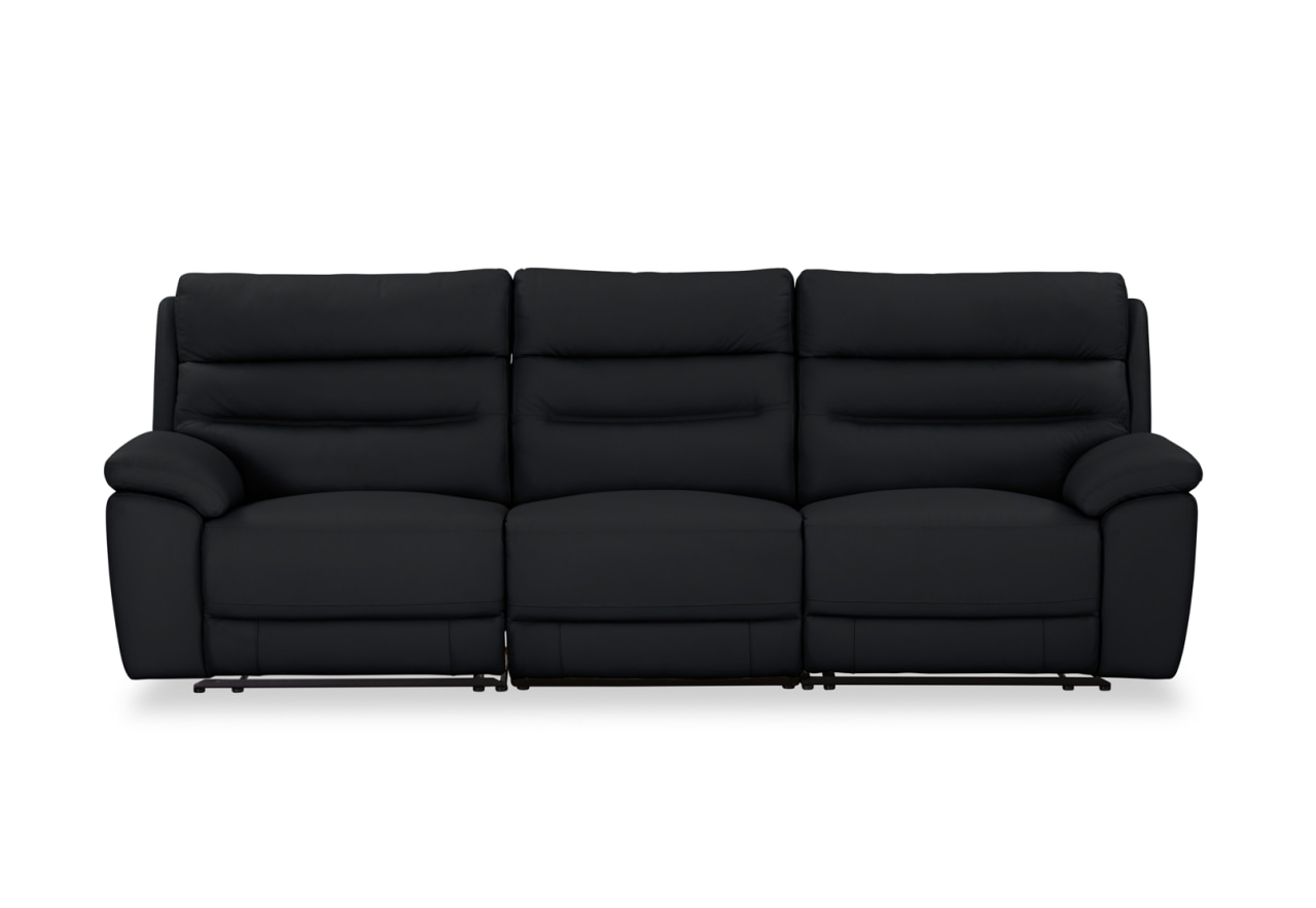 BEARMAN LEATHER 3 Seater Recliners – image 1 of 9