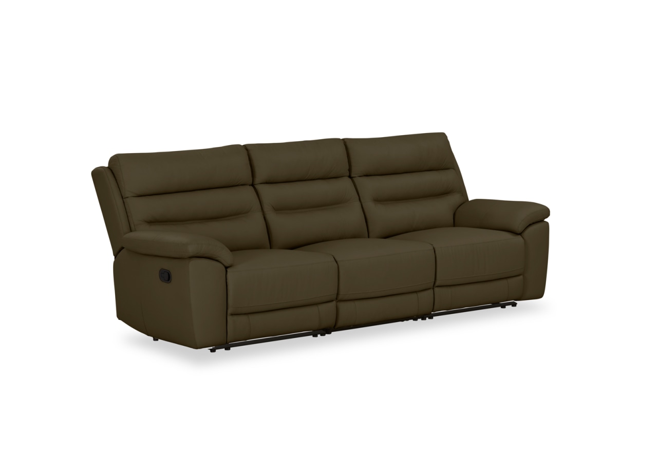 BEARMAN LEATHER 3 Seater Recliners – image 2 of 9