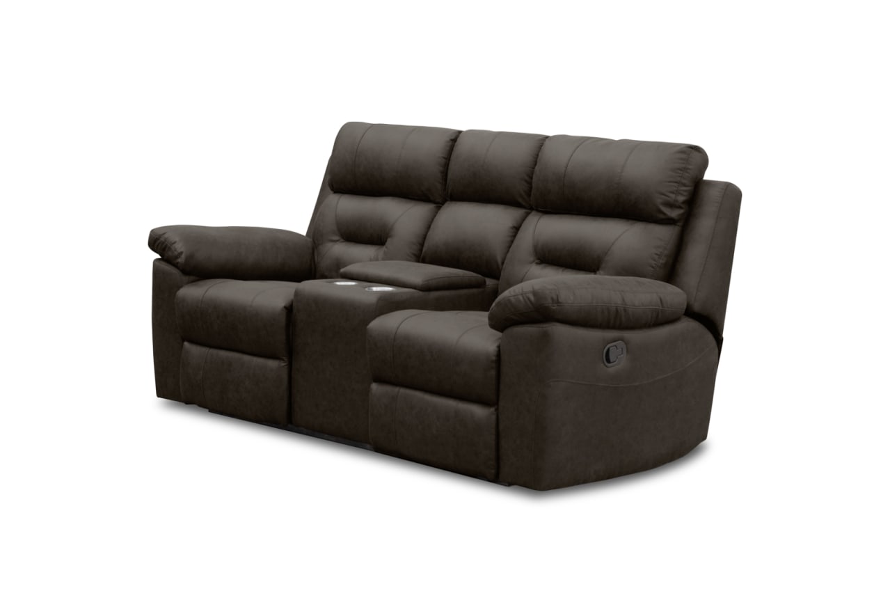 KESWICK FABRIC 2 Seater Manual Recliner with Console – image 5 of 26