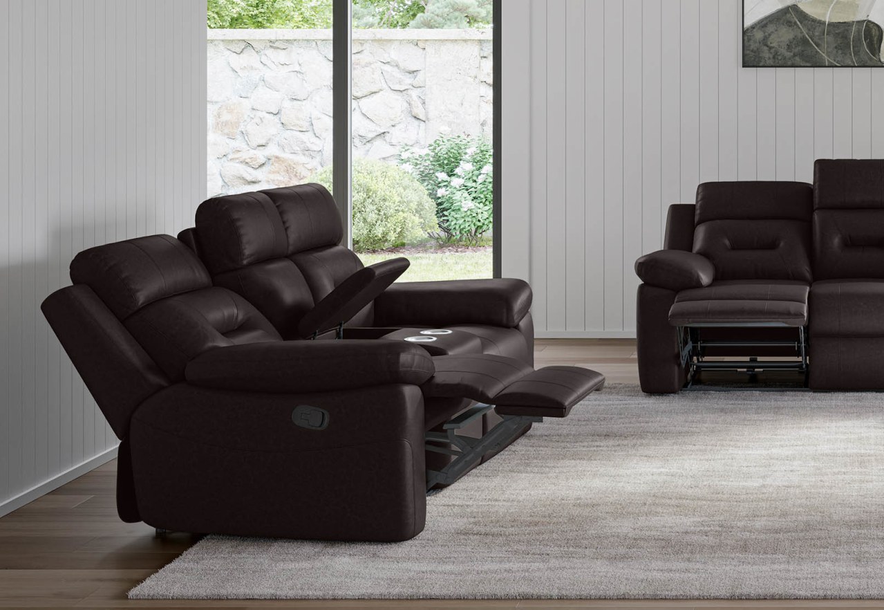KESWICK FABRIC 2 Seater Manual Recliner with Console – image 25 of 26