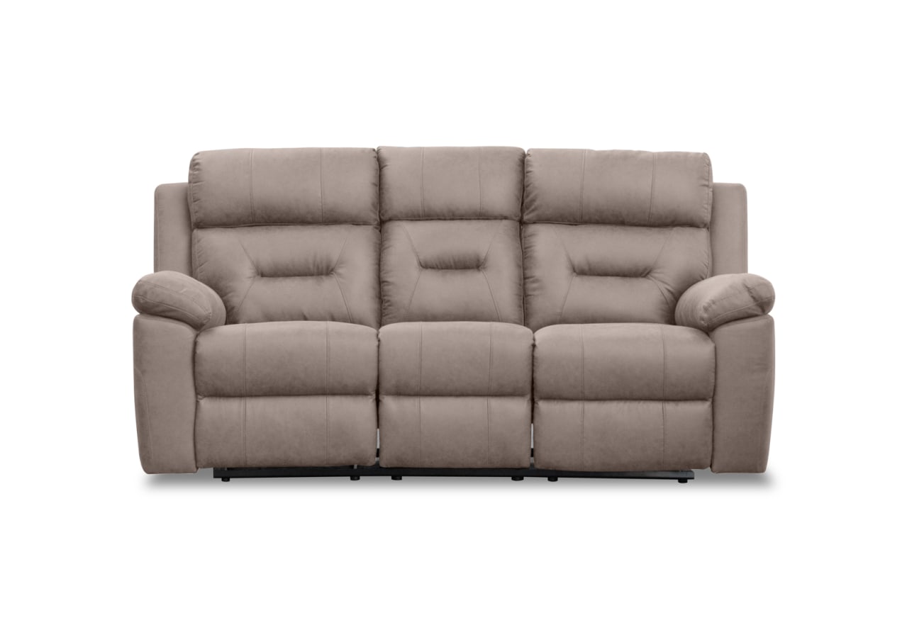 KESWICK FABRIC 3 Seater Manual Recliner with Drop Down Table – image 1 of 10