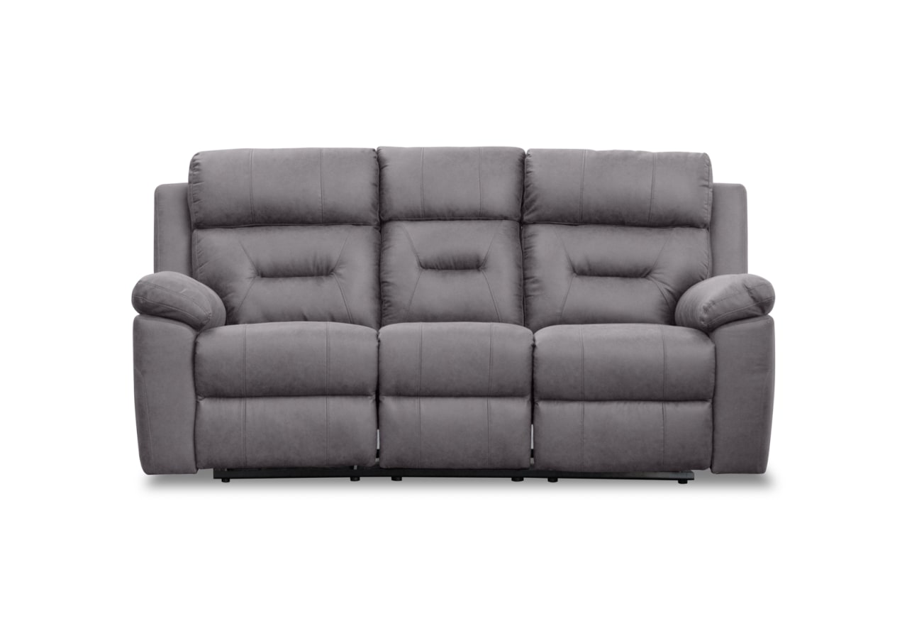 KESWICK FABRIC 3 Seater Manual Recliner with Drop Down Table – image 1 of 10