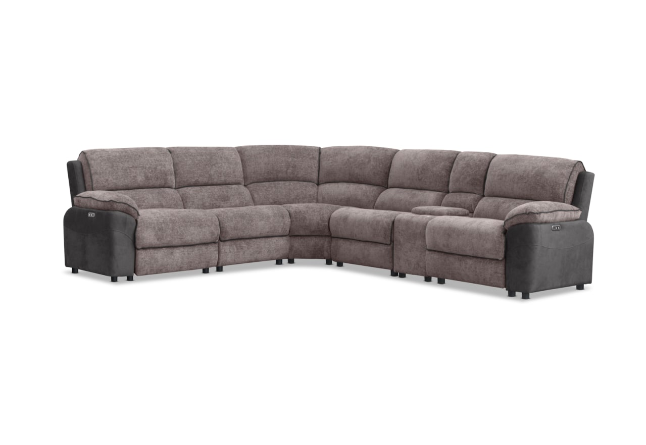 BRIXTON FABRIC Corner Lounge with Console MTO – image 1 of 11
