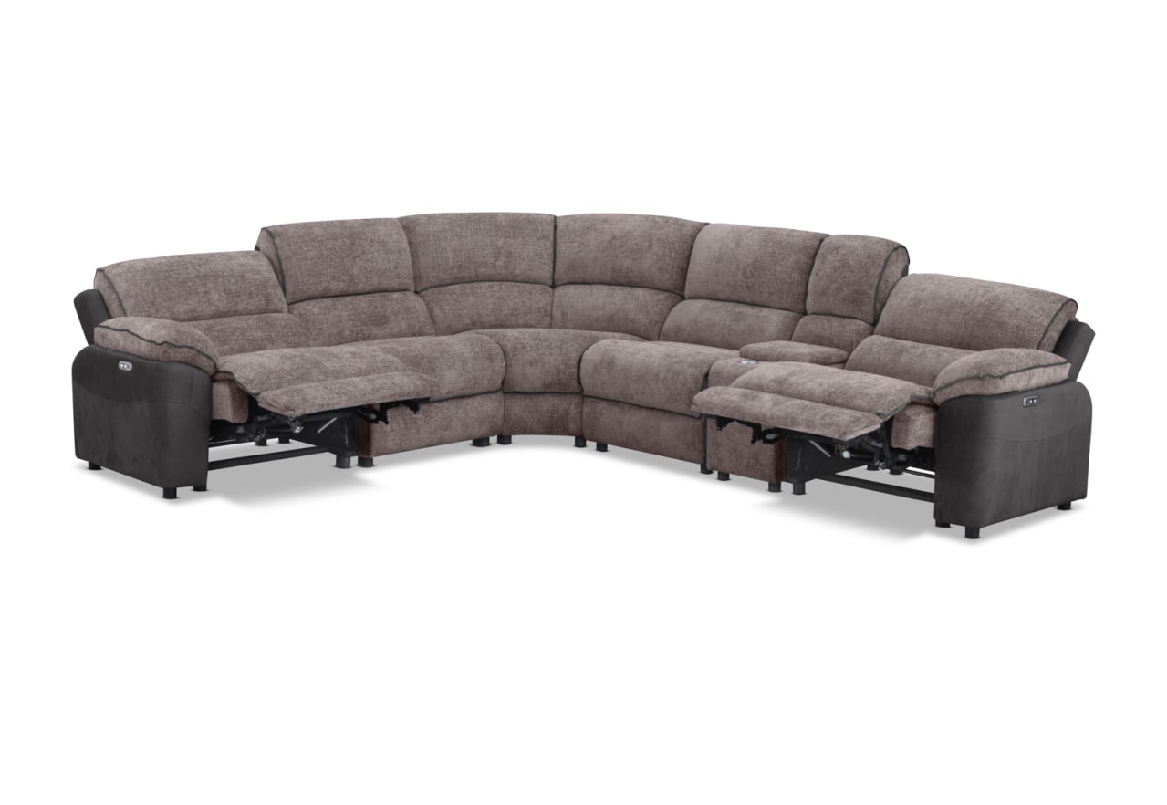BRIXTON FABRIC Corner Lounge with Console MTO – image 2 of 11