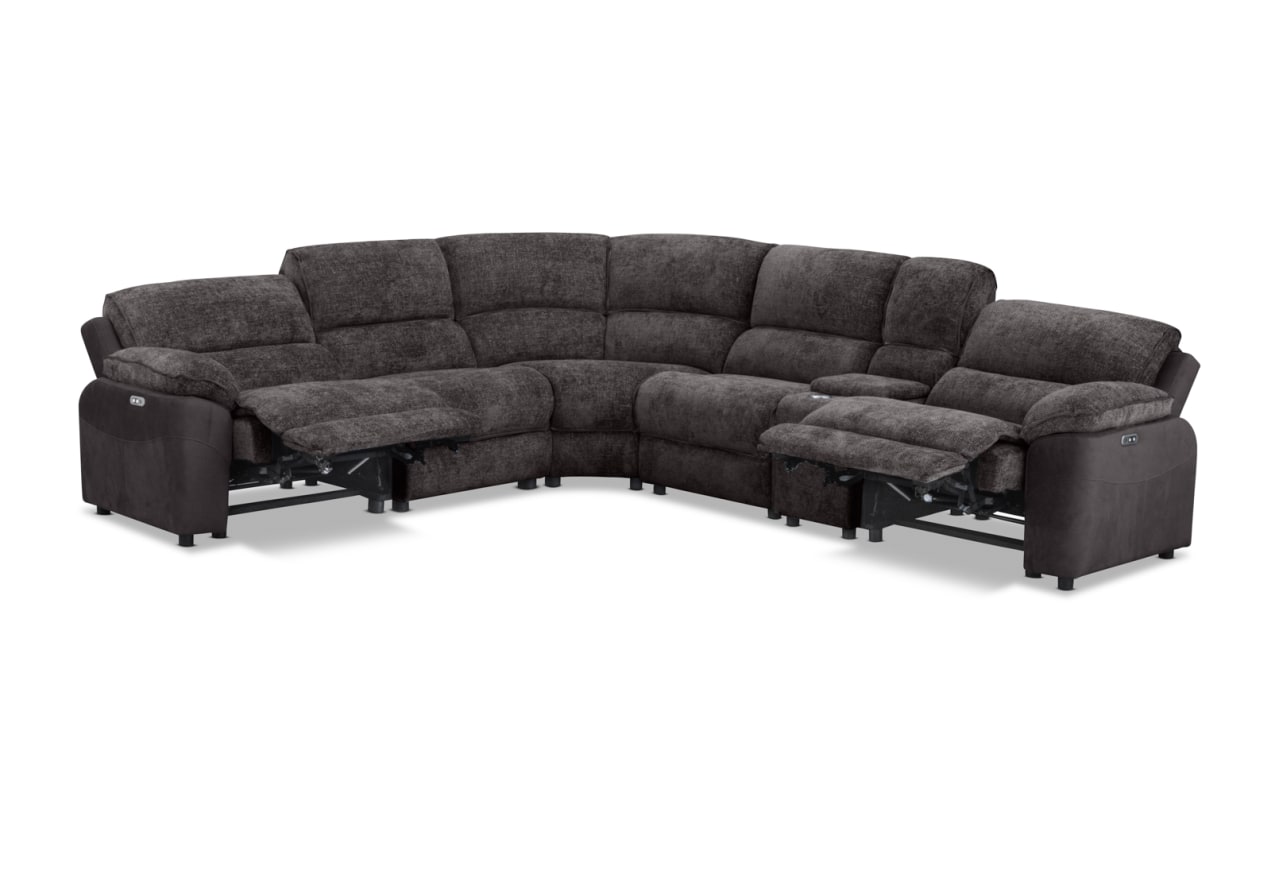 BRIXTON FABRIC Corner Lounge with Console MTO – image 2 of 11