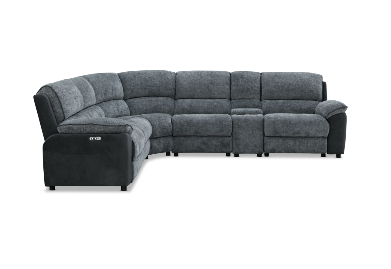 BRIXTON FABRIC Corner Lounge with Console – image 4 of 12