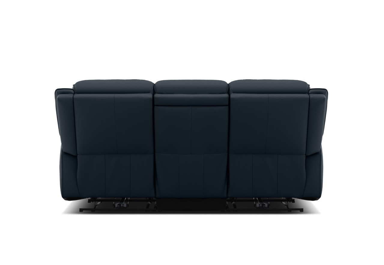 GLUSMAN LEATHER 3 Seater Sofa Electric Recliner with Drop-Down Table – image 6 of 9