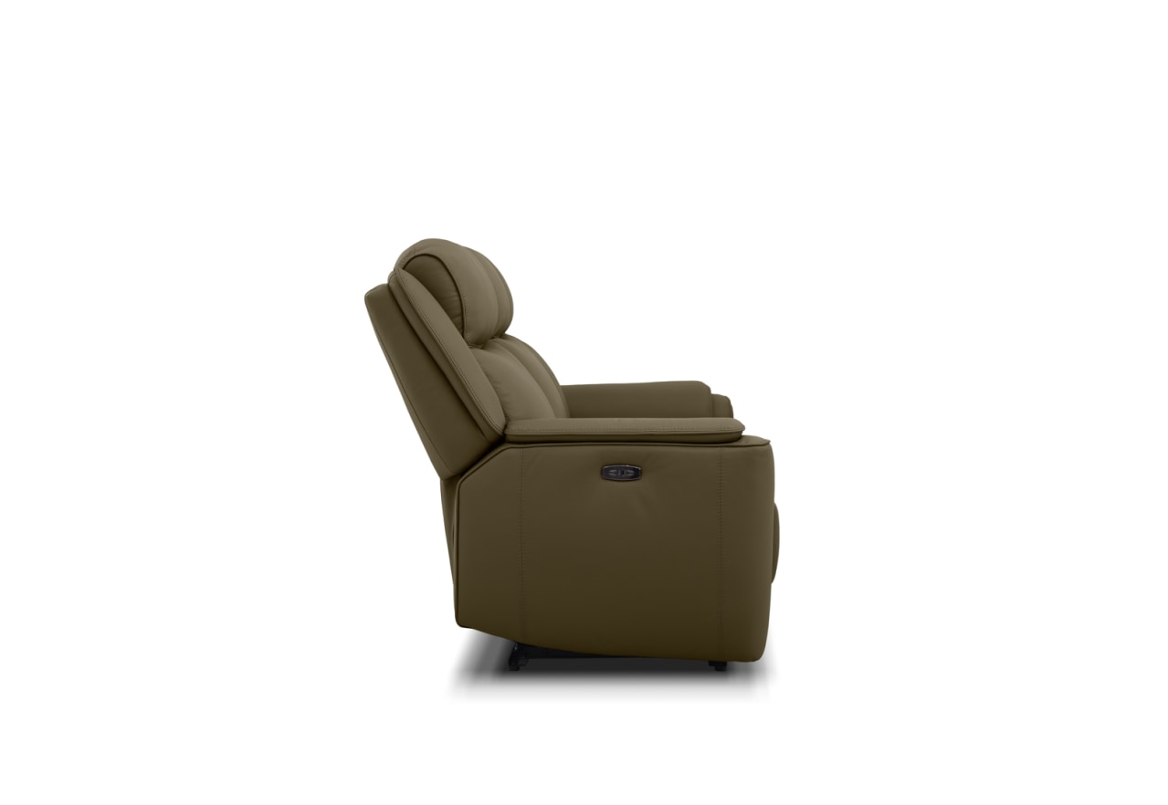 GLUSMAN LEATHER 3 Seater Sofa Electric Recliner with Drop-Down Table – image 5 of 9