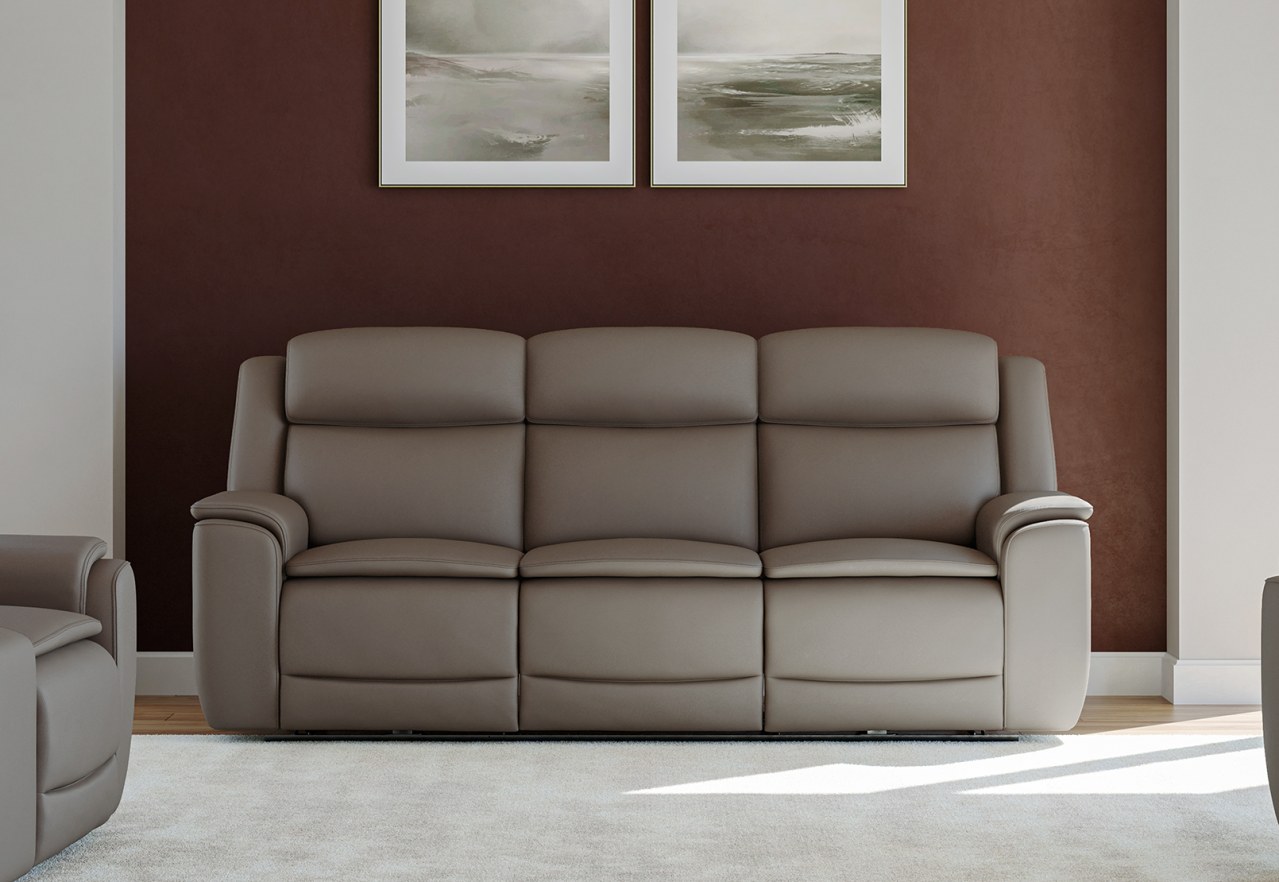GLUSMAN LEATHER 3 Seater Sofa Electric Recliner with Drop-Down Table – image 12 of 13