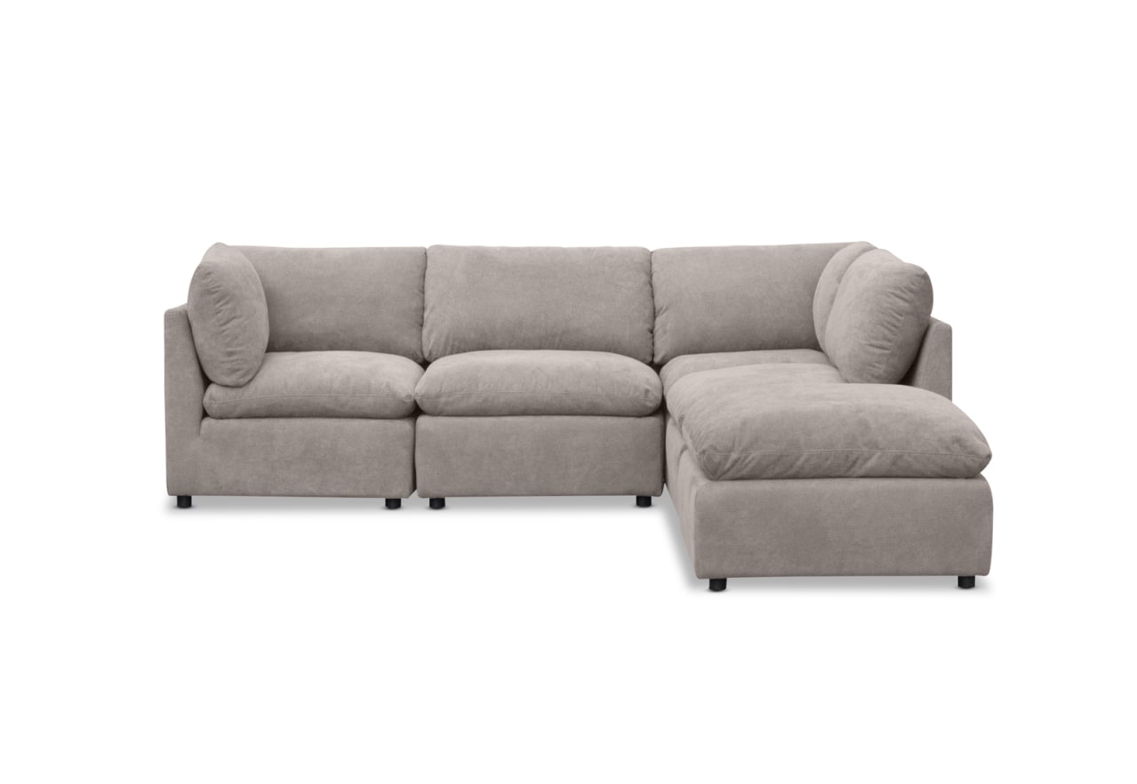 REVER FABRIC Corner Lounge with Ottoman – image 1 of 9