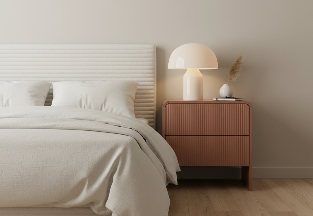 PALMEA Chocolate 2 Drawer Bedside – image 1 of 8