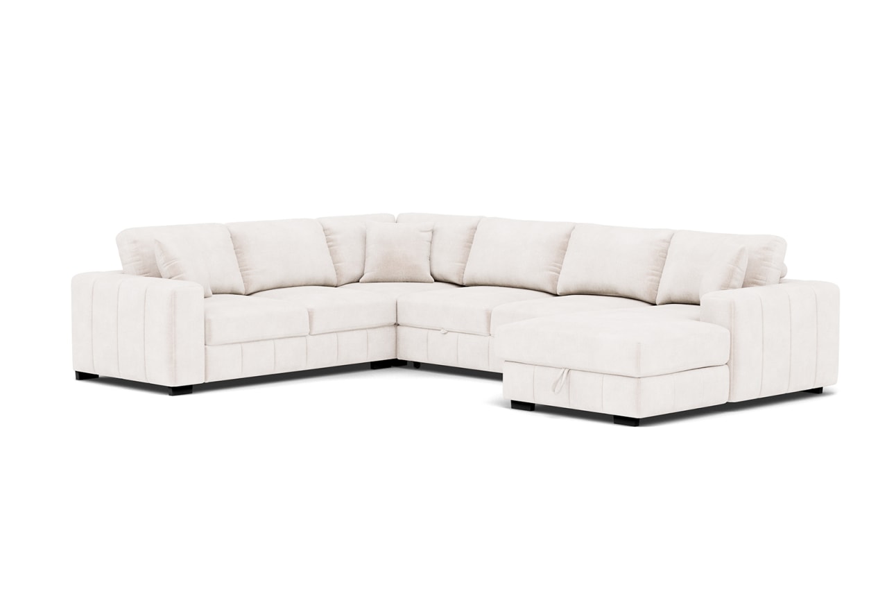 ANWEN FABRIC RHF Corner Chaise with Sofa Bed – image 2 of 4