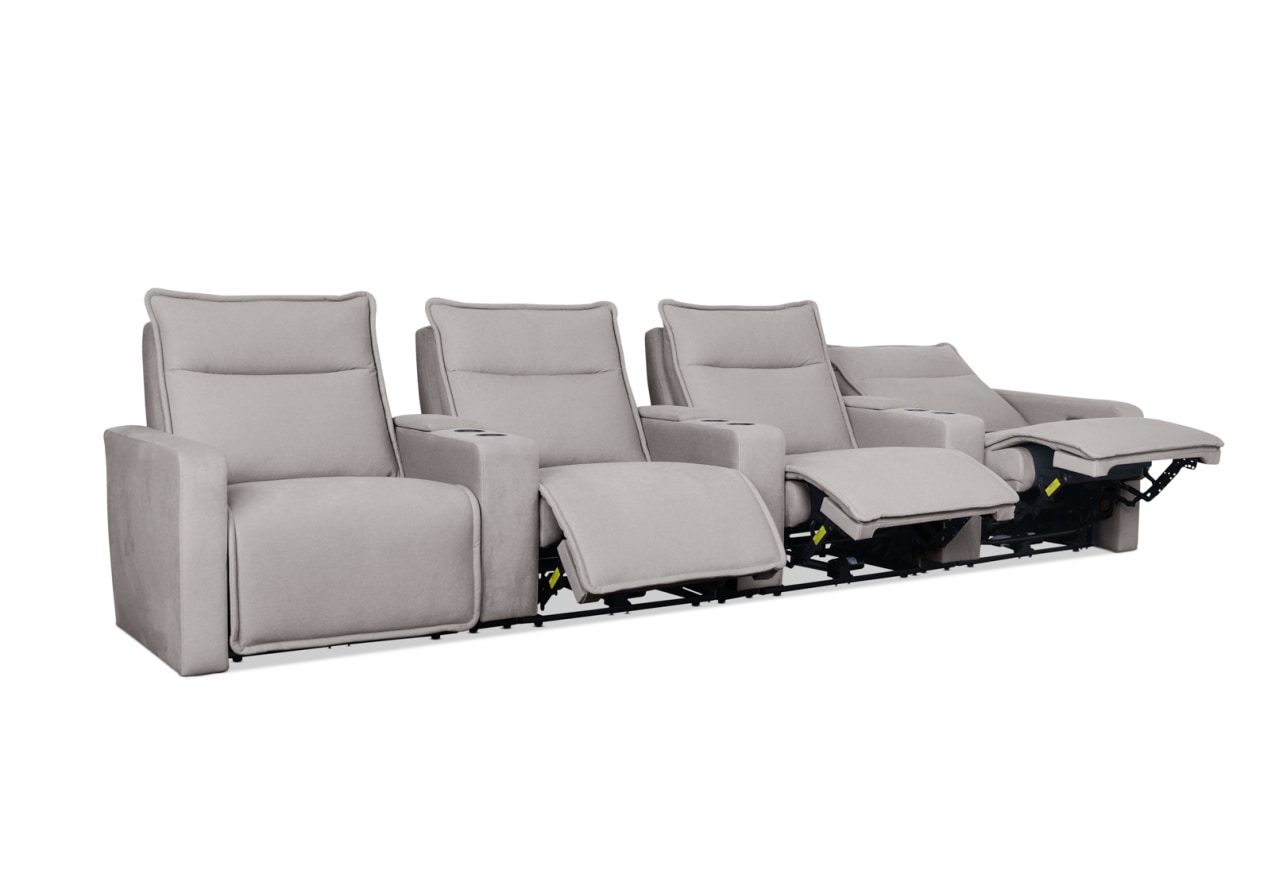 ALCINA FABRIC 4 Seater Theatre Suite – image 8 of 15