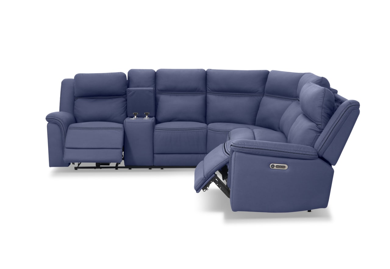 WOLFGANG FABRIC Corner Lounge with Electric Recliners and Console – image 8 of 12