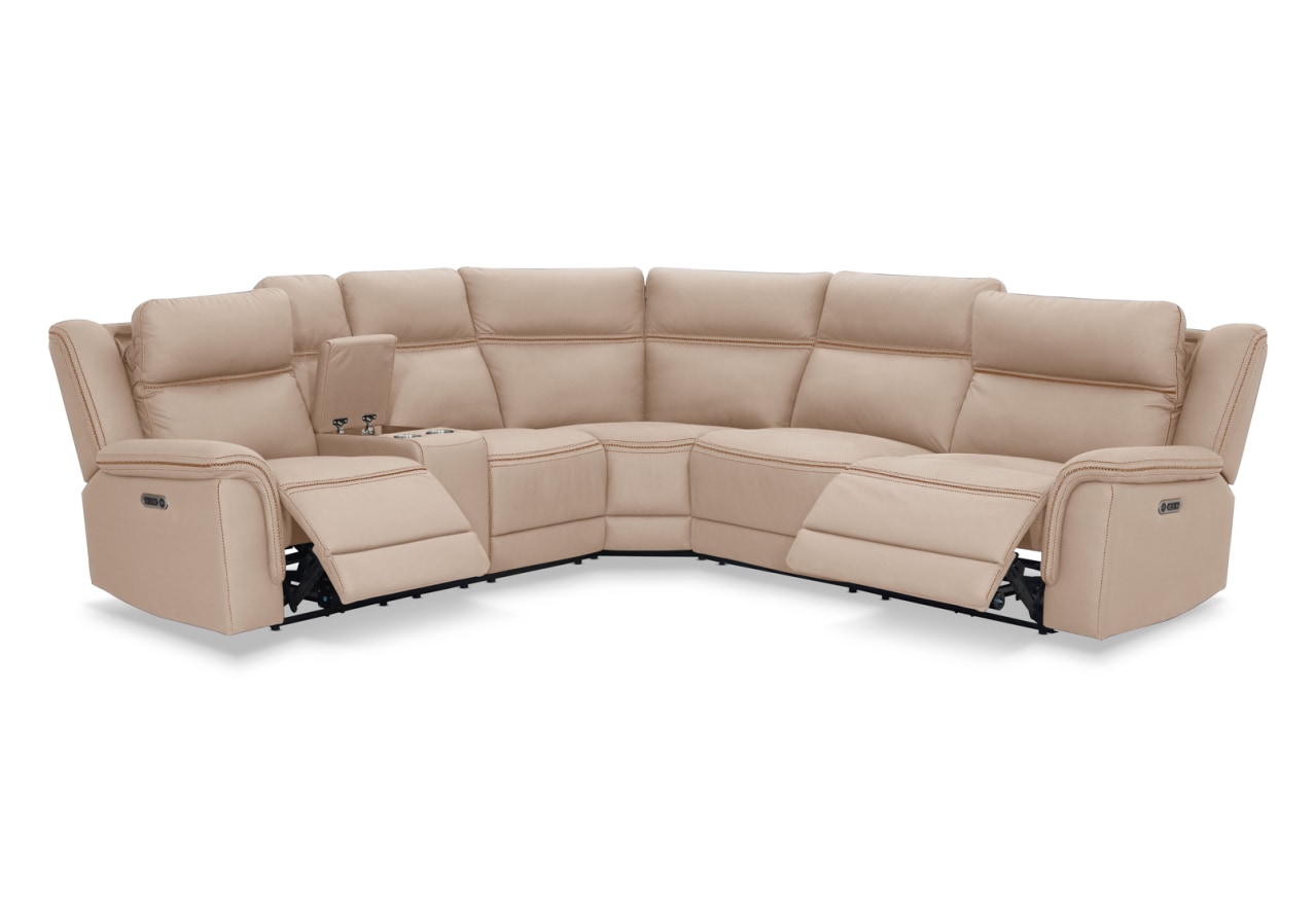 WOLFGANG FABRIC Corner Lounge with Electric Recliners and Console – image 2 of 12