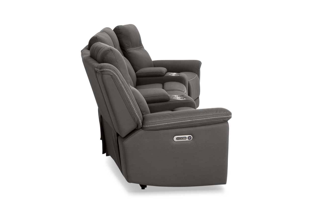 WOLFGANG FABRIC 4 Seater Theatre Suite with Electric Recliners and Console – image 6 of 10