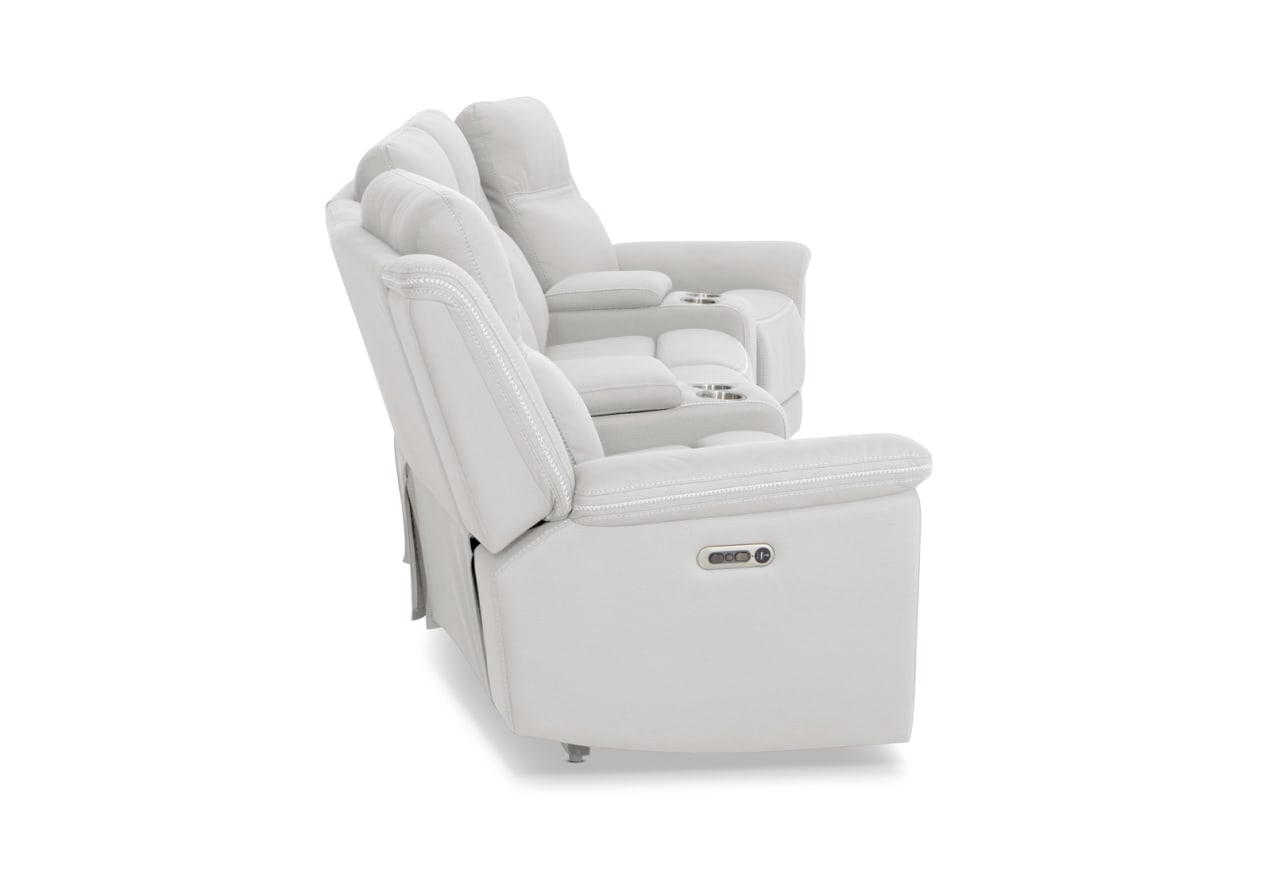 WOLFGANG FABRIC 4 Seater Theatre Suite with Electric Recliners and Console – image 6 of 10