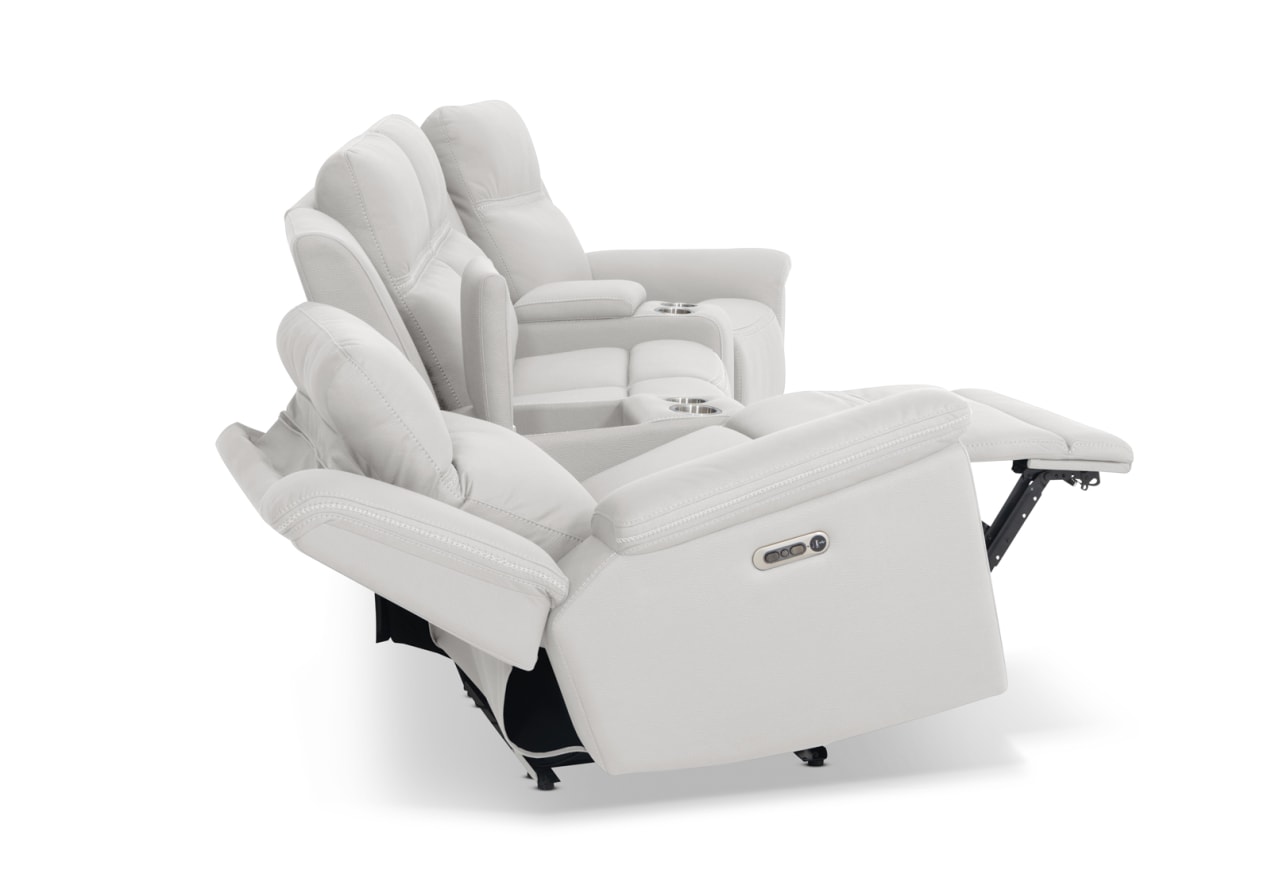 WOLFGANG FABRIC 4 Seater Theatre Suite with Electric Recliners and Console – image 7 of 10