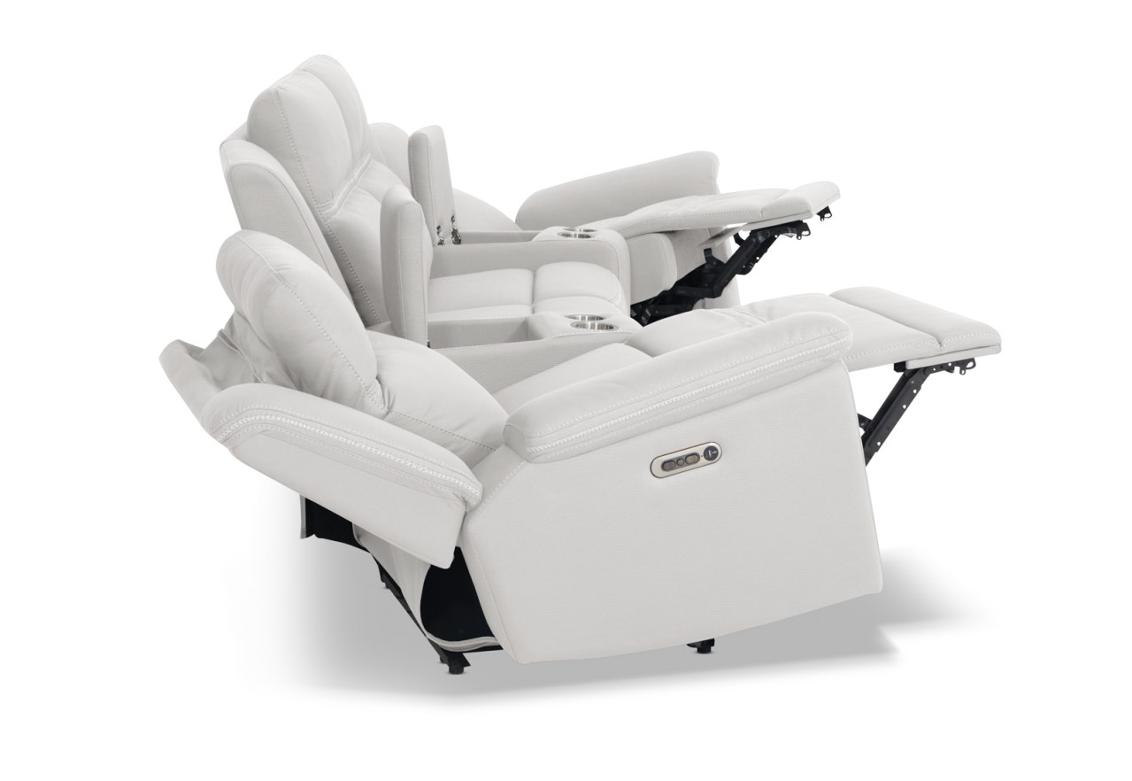 WOLFGANG FABRIC 4 Seater Theatre Suite with Electric Recliners and Console – image 8 of 10