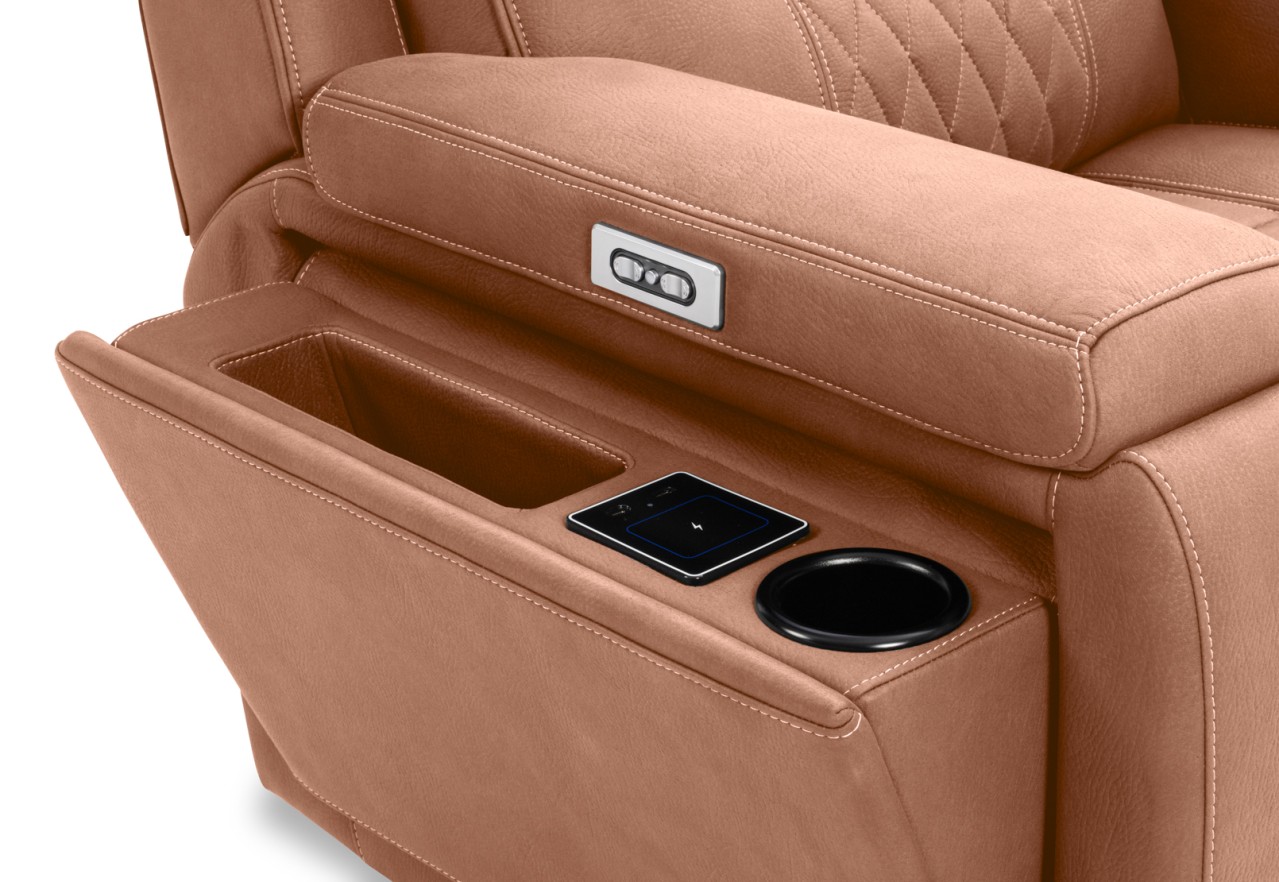AGASSI FABRIC 6 Seater Corner Lounge with 1 Console – image 3 of 6