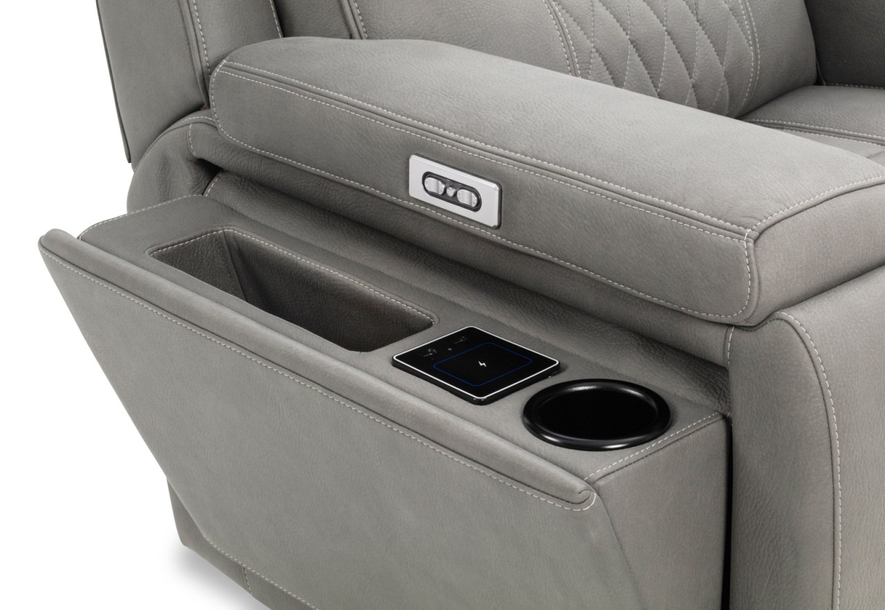 AGASSI FABRIC 6 Seater Corner Lounge with 1 Console – image 3 of 6
