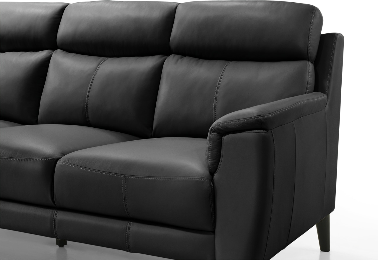 CHAFFEE LEATHER 3 Seat LHF Chaise – image 3 of 4