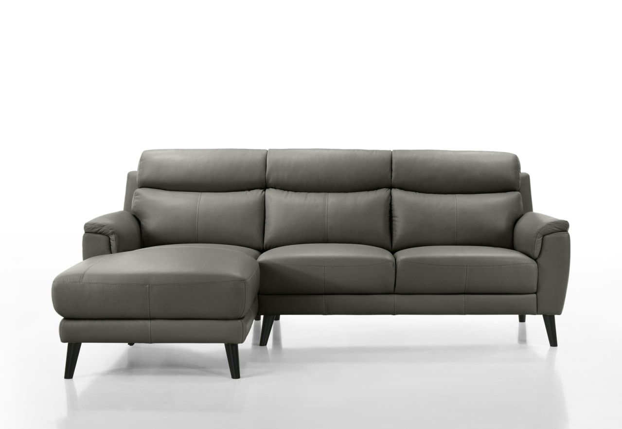 CHAFFEE LEATHER 3 Seat LHF Chaise – image 1 of 4