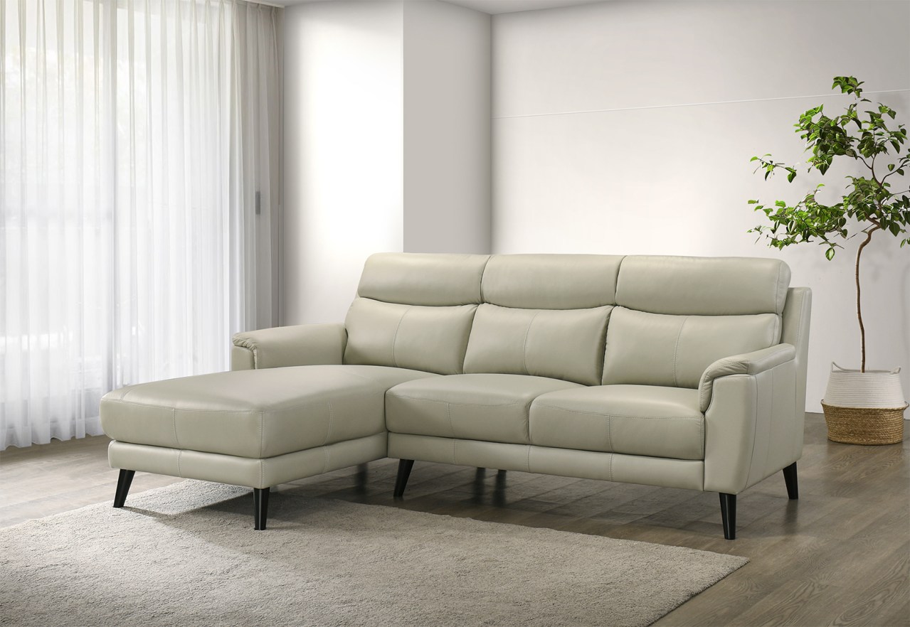 CHAFFEE LEATHER 3 Seat LHF Chaise – image 1 of 5