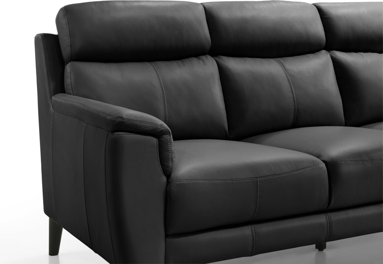 CHAFFEE LEATHER 3 Seat RHF Chaise – image 3 of 4