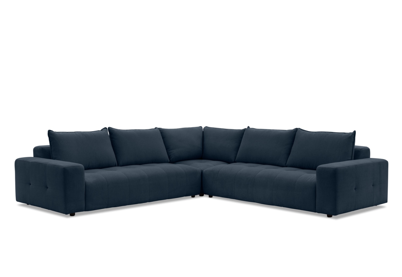 MAGNAR FABRIC 5 Seater Corner Lounge with Ottoman – image 2 of 6