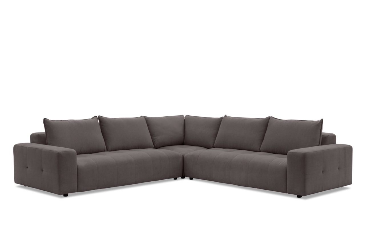 MAGNAR FABRIC 5 Seater Corner Lounge with Ottoman – image 2 of 6