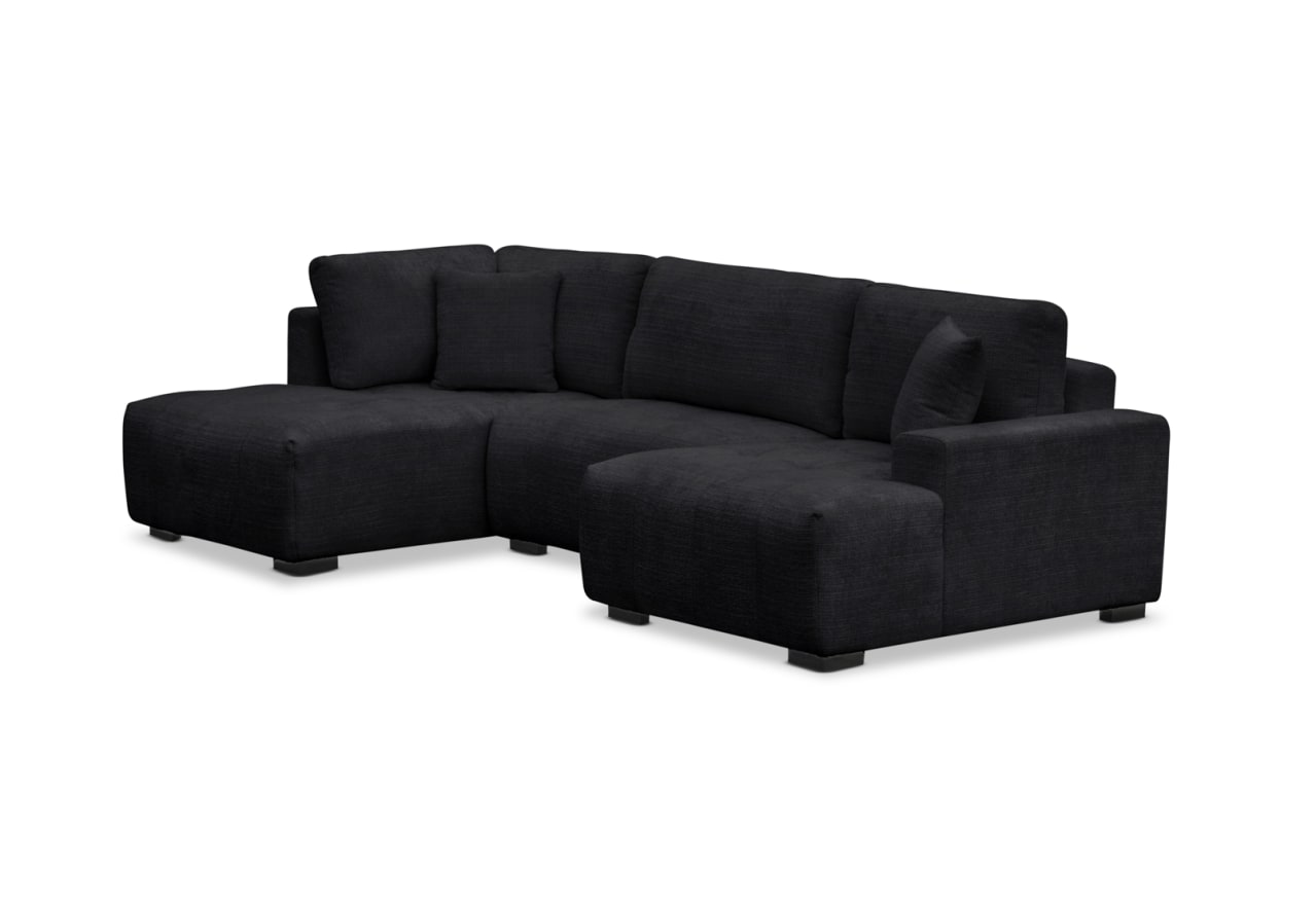 PAMINA FABRIC 4 Seater Lounge with Double Chaises – image 2 of 8