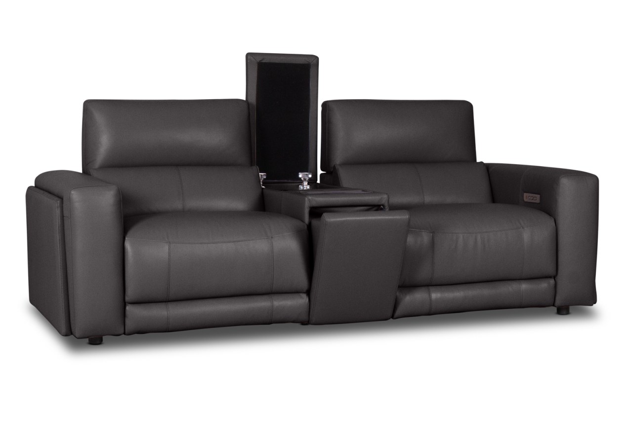 CHICAGO LEATHER 2 Seater Electric Recliner with 1 Console – image 3 of 10