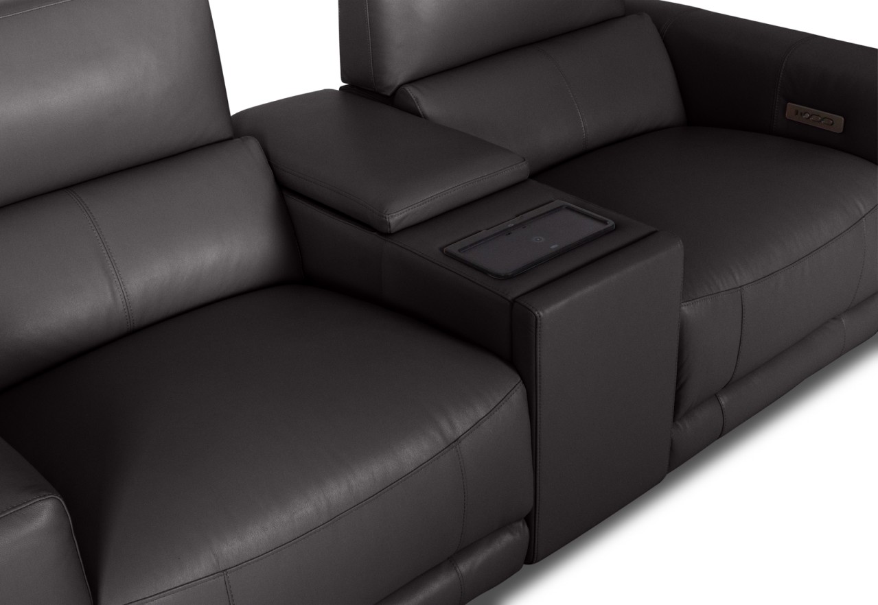CHICAGO LEATHER 2 Seater Electric Recliner with 1 Console – image 8 of 10