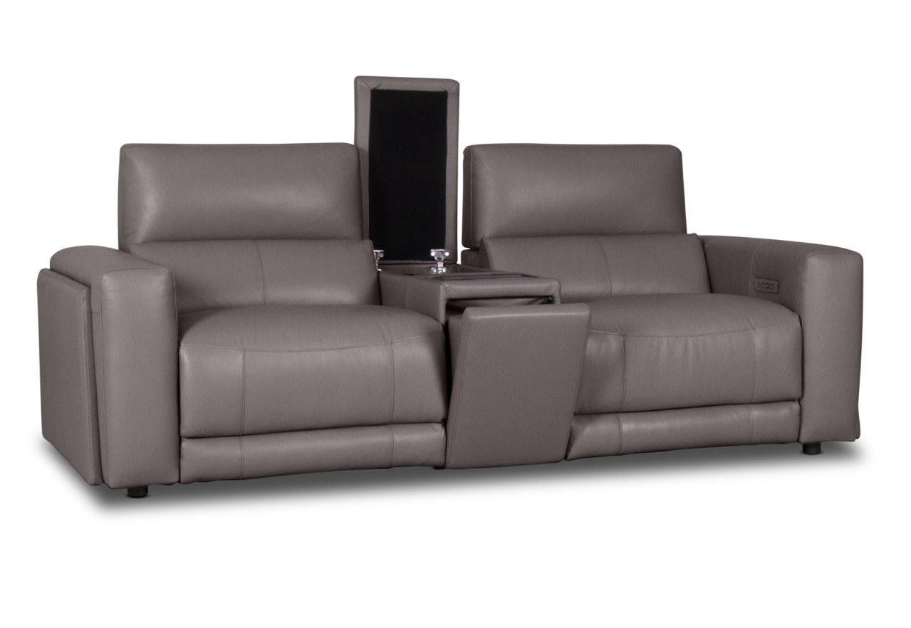 CHICAGO LEATHER 2 Seater Electric Recliner with 1 Console – image 3 of 10