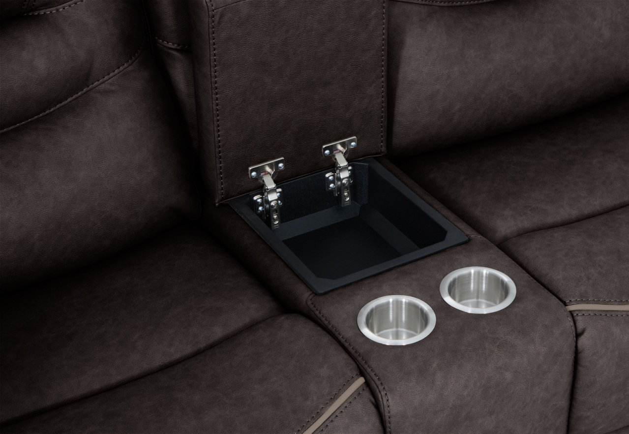 FEDERER FABRIC 6 Seater Corner Lounge with Console – image 10 of 13