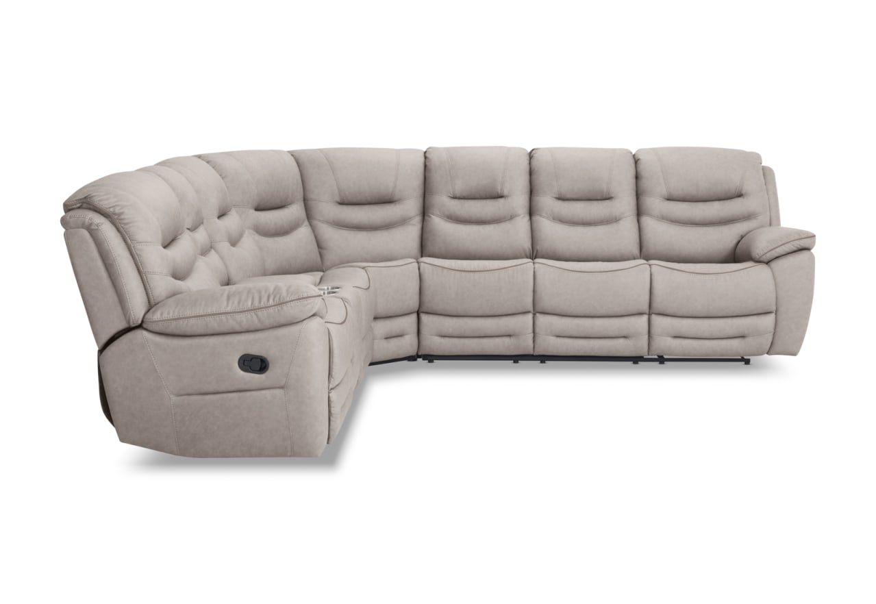 FEDERER FABRIC 6 Seater Corner Lounge with Console – image 4 of 13