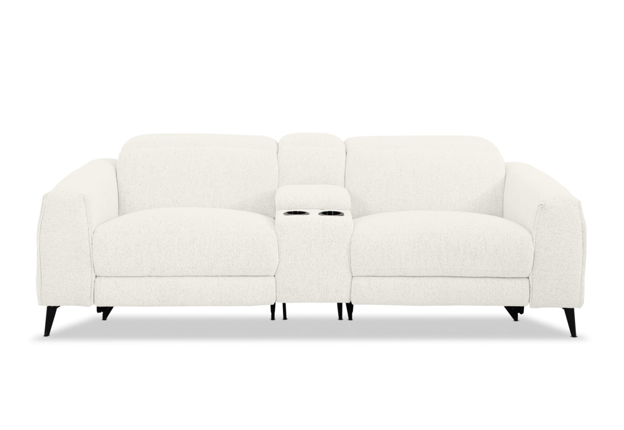 LORENZA FABRIC 2.5 Seater Electric Recliners with Console – image 1 of 8